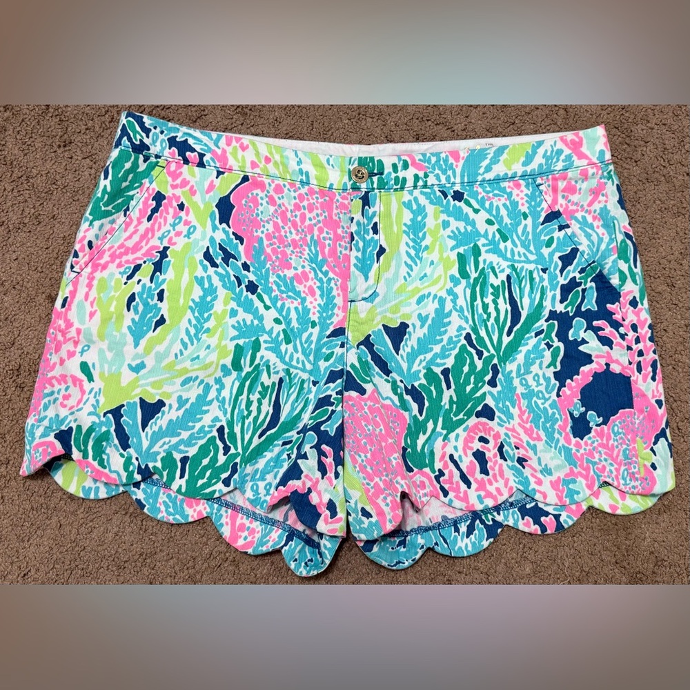 Lilly Pulitzer Vibrant Pink and Blue Women Shorts